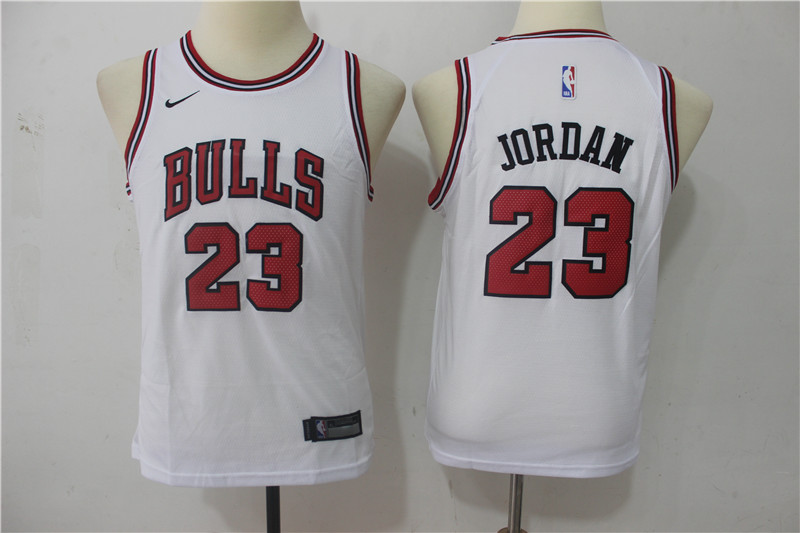 Men Chicago Bulls #23 Michael Jordan White Game Nike NBA Jerseys